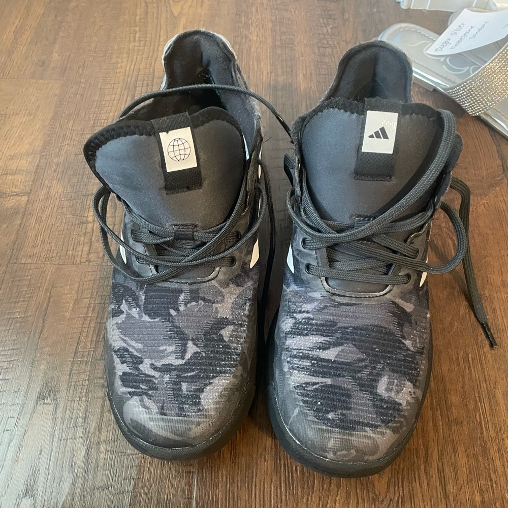Adidas Black and Gray Volleyball Shoes
